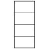 vidaXL Sliding Door Frosted ESG Glass and Aluminium 90x205 cm Black
