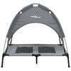 vidaXL Dog Bed with Canopy Anthracite Oxford Fabric and Steel