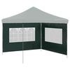 vidaXL Party Tent Sidewall 2 pcs with Window PE Green