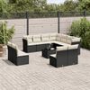 vidaXL 12 Piece Garden Sofa Set with Cushions Black Poly Rattan
