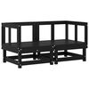 vidaXL Corner Sofas with Cushions 2 pcs Black Solid Wood Pine