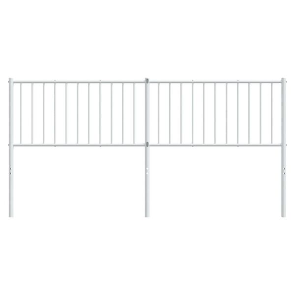 vidaXL Metal Replace Headboard White 180 cm