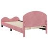 vidaXL Children's Bed Frame with Headboard Pink 90 x 190 cm Velvet