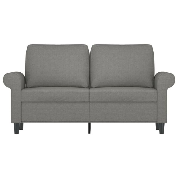 vidaXL 2-Seater Sofa Dark Grey 120 cm Fabric