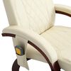 vidaXL TV Massage Recliner Cream White Faux Leather