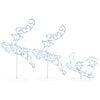 vidaXL Christmas Reindeer & Sleigh | White | Acrylic | Large