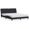 vidaXL Bed Frame without Mattress Black 152x203 cm Queen Velvet