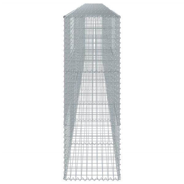 vidaXL Gabion Basket with Cover 900x50x150 cm Galvanised Iron