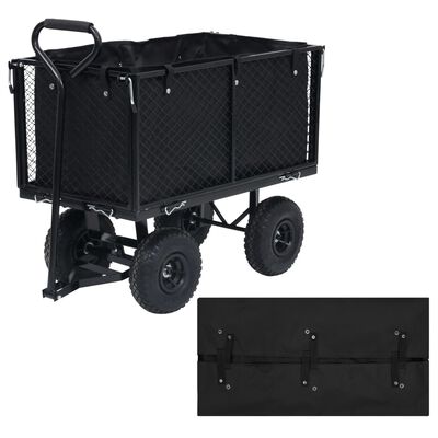 vidaXL Garden Cart Liner Black 81x41x40 cm Fabric