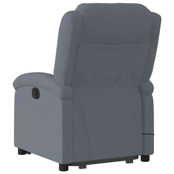 vidaXL Electric Stand up Massage Recliner Chair Dark Grey Velvet