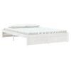 vidaXL Bed Frame without Mattress White Solid Wood 150x200 cm King Size King Size