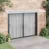 vidaXL Door Canopy Grey and Transparent 400x75 cm Polycarbonate