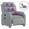 vidaXL Electric Massage Recliner Chair Light Grey Fabric