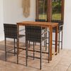 vidaXL 5 Piece Garden Bar Set Grey