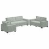 vidaXL Sofa 3 pcs Light Grey 220 x 80 x 84 cm Velvet