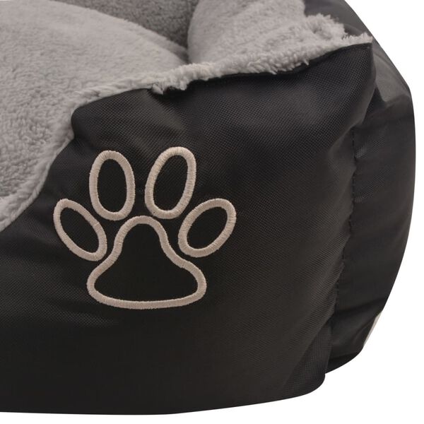 vidaXL Dog Bed with Padded Cushion Size S Black