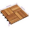 vidaXL Decking Tile 10 pcs Brown 30 x 30 cm Acacia Hardwood