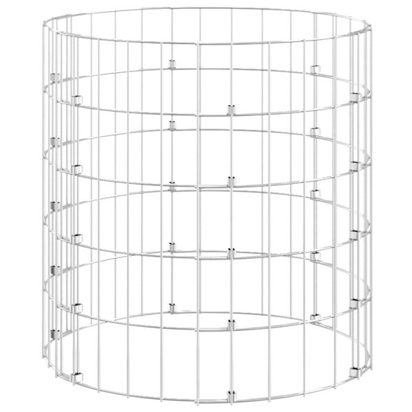 vidaXL Circular Gabion Pole Galvanised Steel Ø50x50 cm