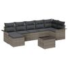 vidaXL Garden Sofa Set 8 pcs Grey Poly Rattan