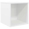 vidaXL Vinyl Album Box White 37 x 36.5 x 38 cm Engineered Wood