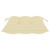 vidaXL Garden Chairs 2 pcs with Cream White Cushions Solid Teak Wood