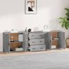 vidaXL Sideboards 3 pcs Concrete Grey Engineered Wood