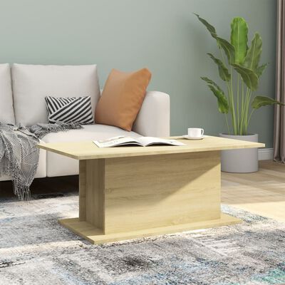vidaXL Coffee Table Sonoma Oak 102x55.5x40 cm Engineered Wood
