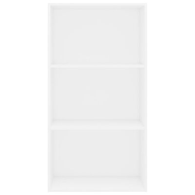 vidaXL 3-Tier Book Cabinet White 60x30x114 cm Engineered Wood