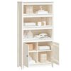 vidaXL Highboard White 80x35x154 cm Solid Wood Pine
