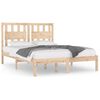 vidaXL Bed Frame without Mattress Solid Wood Pine King Size
