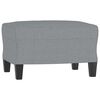 vidaXL Sofa Chair with Footstool Light Grey 60 cm Fabric