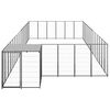 vidaXL Dog Kennel Black 26.62 m² Steel