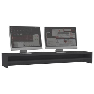 vidaXL Monitor Stand Grey 39.4"x9.4"x5.1" Engineered Wood
