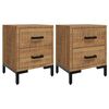 vidaXL Bedside Cabinets 2 pcs 36x30x45 cm Solid Wood Pine