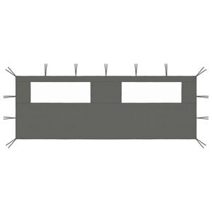 vidaXL Gazebo Sidewall with Windows 6x2 m Anthracite