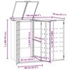 vidaXL Wheelie Bin Storage for 2 Bins Anthracite 138x79x117 cm Steel