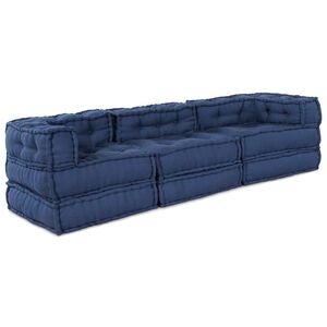 vidaXL Modular Sofa Unit Fabric Indigo 210 x 70 x 56 cm