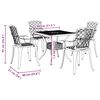 vidaXL 5 Piece Garden Dining Set Black Cast Aluminium