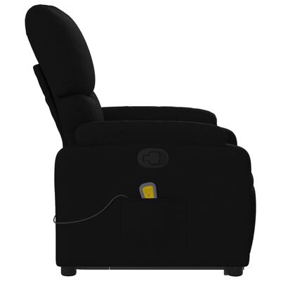 vidaXL Stand up Massage Recliner Chair Black Fabric