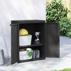 vidaXL Outdoor Storage Cabinet Black 65x37x85 cm PP