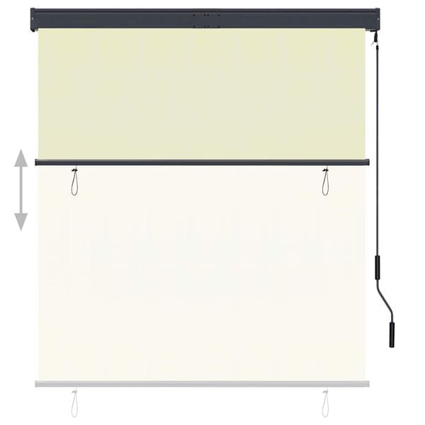 vidaXL Outdoor Roller Blind 140x250 cm Cream