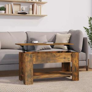 vidaXL Coffee Table Smoked Oak 101x49x52 cm Engineered Wood