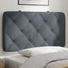 vidaXL Headboard Cushion Dark Grey 90 cm Velvet