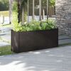 vidaXL Garden Planter Black 150x50x70 cm Solid Pinewood