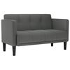 vidaXL Loveseat Sofa Dark Grey 111 cm Fabric