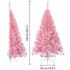 vidaXL Artificial Pre-lit Christmas Tree with 150 LEDs Pink 150 cm PVC