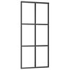 vidaXL Sliding Door with Hardware Set ESG Glass&Aluminium 90x205 cm