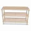 vidaXL 3-Tier Shoe Racks 2 pcs Solid Fir Wood