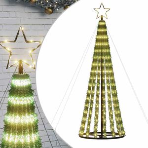 vidaXL LED Christmas Tree 275 LEDs Warm White 180 cm