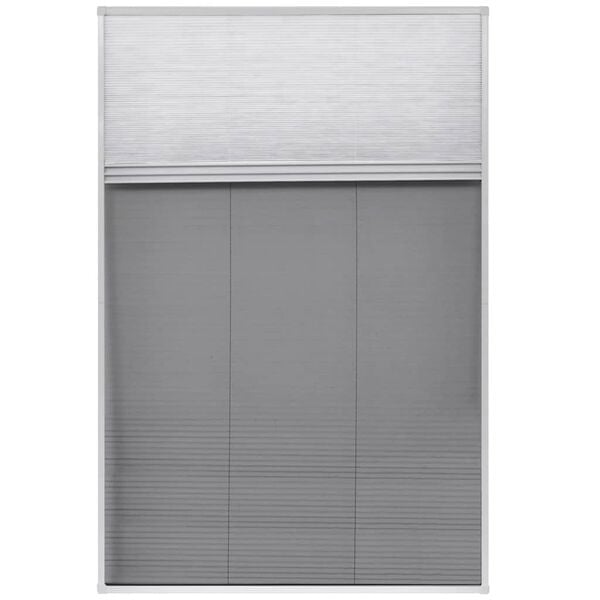 vidaXL Plisse Insect Screen for Windows Aluminium 80x120 cm with Shade